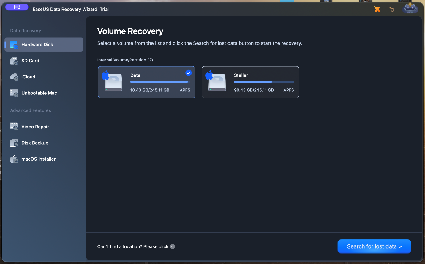 EaseUS Data Recovery Wizard for Mac 